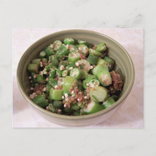 friterat okra Postcard Vykort