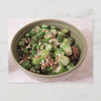 friterat okra Postcard Vykort