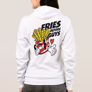 Frites Innan Killar – Fräcka Tecknade Pommes Frite T Shirt