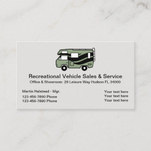 Fritids- fordon och Motorhomes Visitkort
