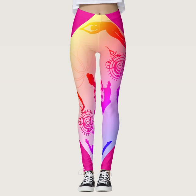 Fritidsaktiviteter yogafashion activewearstyle min leggings (Framsida)