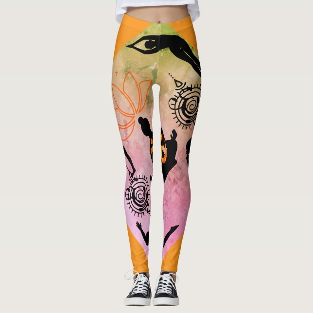 Fritidsaktiviteter yogafashion activewearstyle min leggings (Framsida)