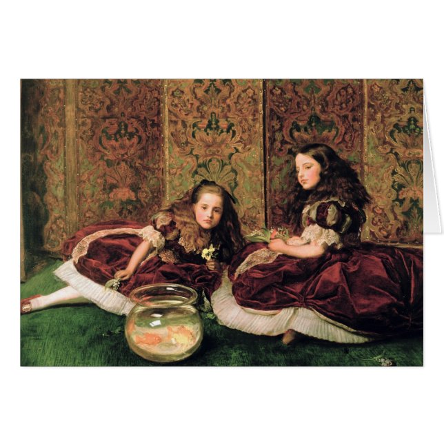 Fritidtimmar, 1864 hälsningskort (Framsidan Horizontal)