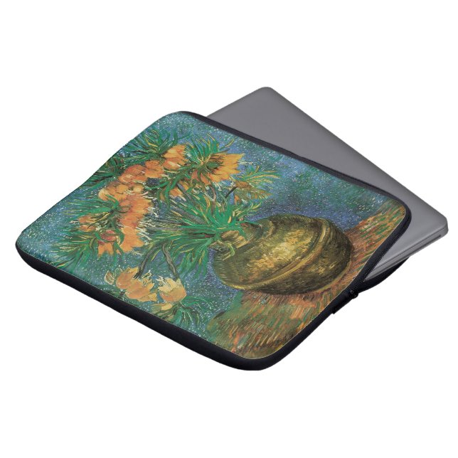 Fritillärare i en koppar Vas av Vincent van Gogh Laptop Sleeve (Framsida topp)