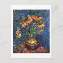 Fritillaries i en kopparvas av Van Gogh Vykort