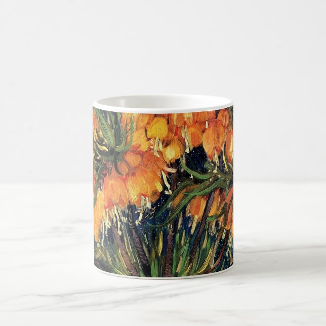 Fritillaries i en kopparvas av Vincent van Gogh Kaffemugg (Center)