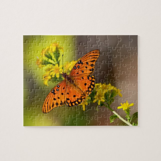 Fritillary Bukt Butterfly Jigszle Puzzle Pussel (Horisontell)