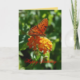 Fritillary Butterfly grattis på födelsedagen, Lant Kort