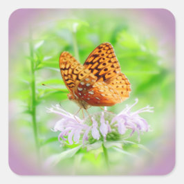 Fritillary Dream - Daylily Square Sticker Fyrkantigt Klistermärke