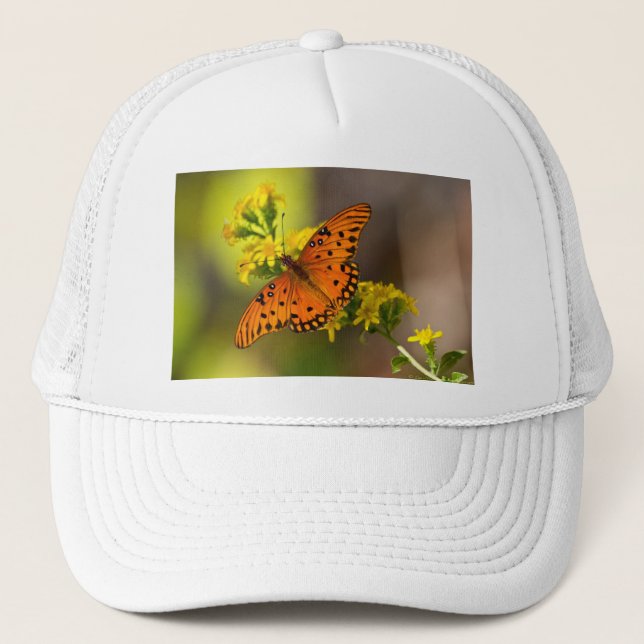 Fritillary Gulf Fjärilsgåvor och kläder Keps (Framsida)