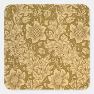 "Fritillary" tapetdesign, 1885 Fyrkantigt Klistermärke