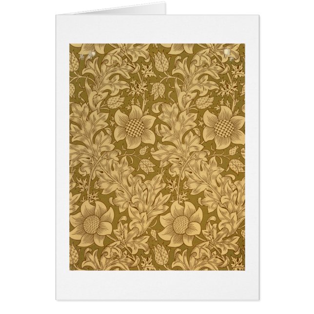 "Fritillary" tapetdesign, 1885 Hälsningskort (Framsidan)