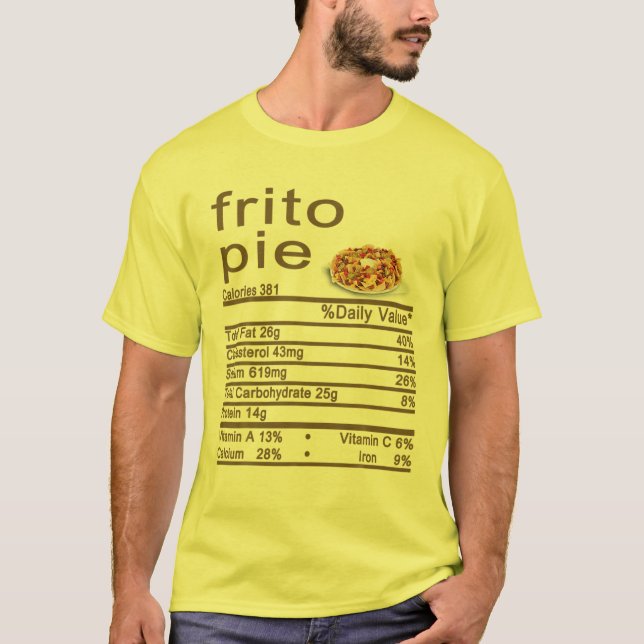 Frito Paj Nutrition Facts Label Thanksgiving Chris T Shirt (Framsida)