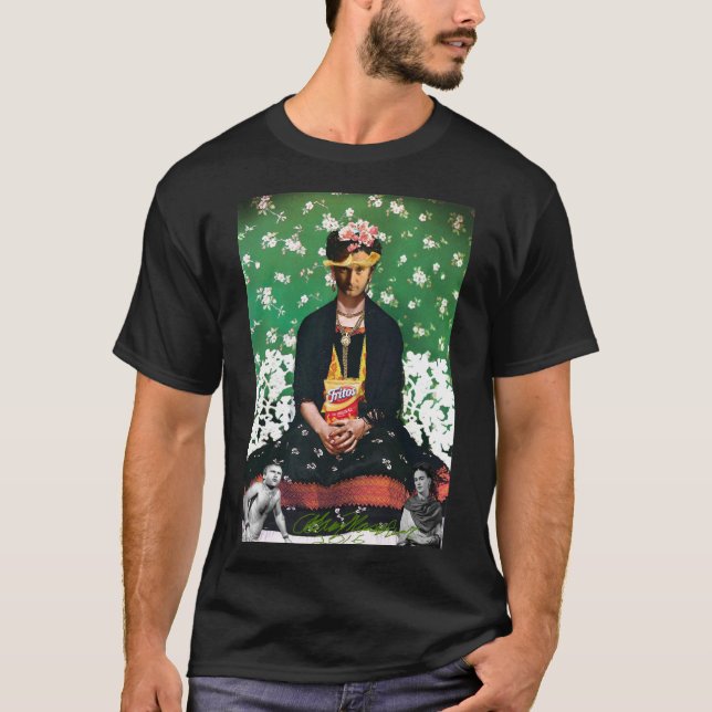 "Frito's Collins" (Frida Kahlo + Phil Collins) T Shirt (Framsida)