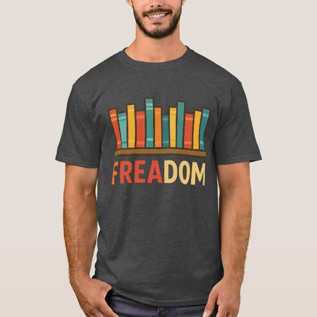 Fritt Bokar - Läs Bannad Bokar-libr T Shirt (Framsida)