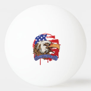 Fritt eller matris för amerikanska flagganörn pingisboll