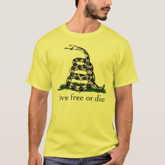 Fritt eller matris för Gadsden flagga levande T Shirt