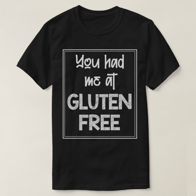 Fritt från vetefri diet Celiac Disease Gluten Free T Shirt (Design framsida)
