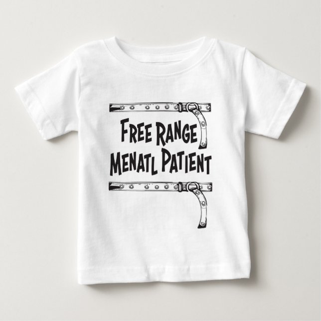 Fritt Kretsande Psykisk Patient T Shirt (Framsida)