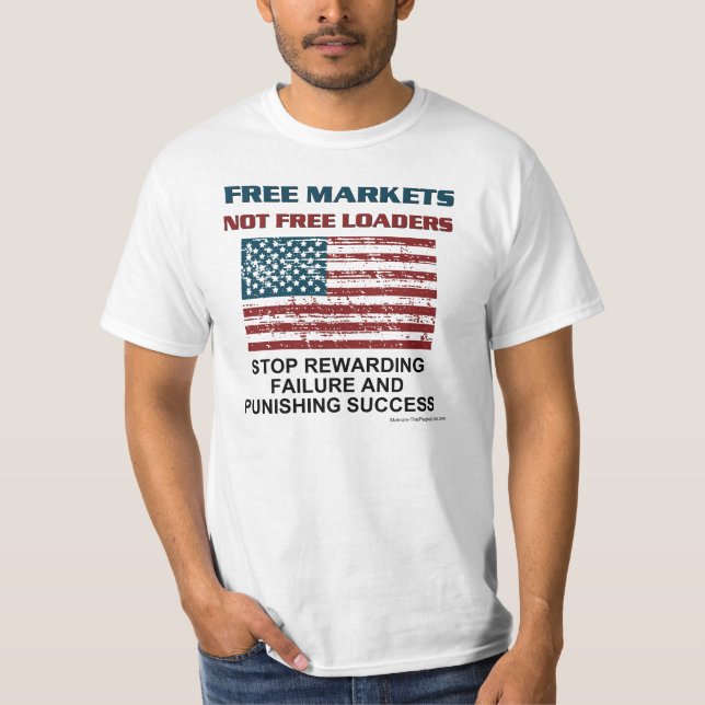 Fritt marknadsföra/kapitalismskjortan t-shirt (Framsida)
