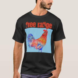 Fritt område för vattenfärgen Tupp Cockerel T Shirt