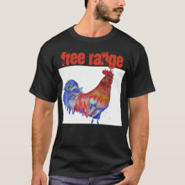 Fritt område för vattenfärgen Tupp Cockerel T Shirt