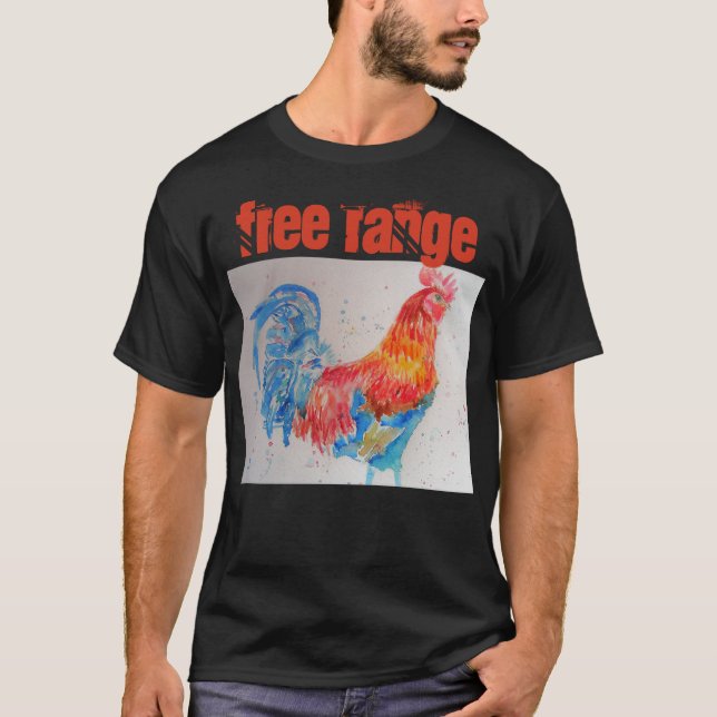Fritt område Kycklingfärgsfärg Tupp Cockerel T Shirt (Framsida)