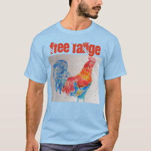 Fritt område Kycklingfärgsfartyg Tupp T-fartyg T Shirt