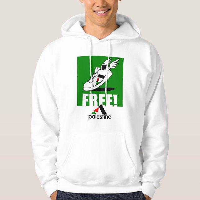 Fritt! Palestina Sweatshirt Med Luva (Framsida)