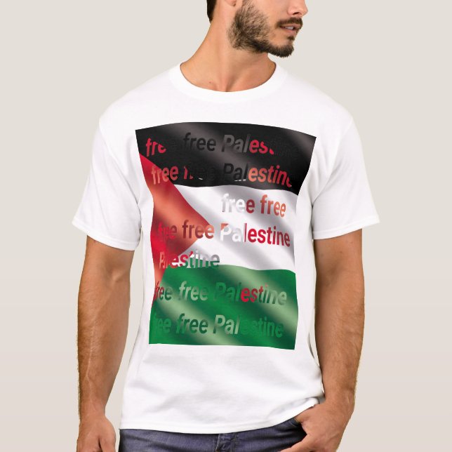 fritt Palestina T Shirt (Framsida)