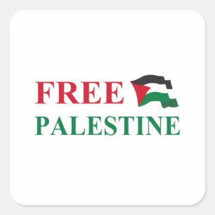 fritt palestinska fyrkantigt klistermärke