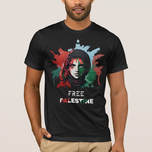 fritt palestinska t shirt (Framsida)
