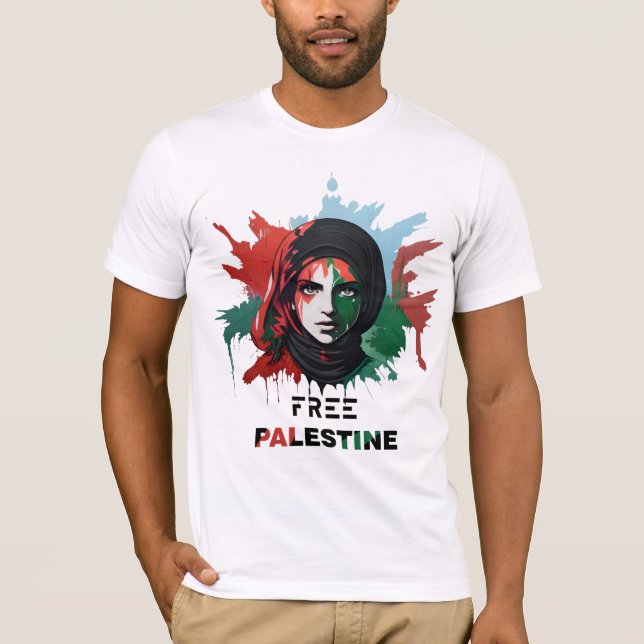 fritt palestinska t shirt (Framsida)