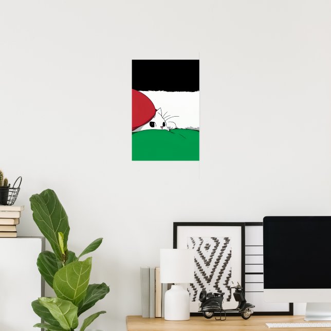 FRITT PALESTINSKT Flagga Poster (Hemmakontoret)