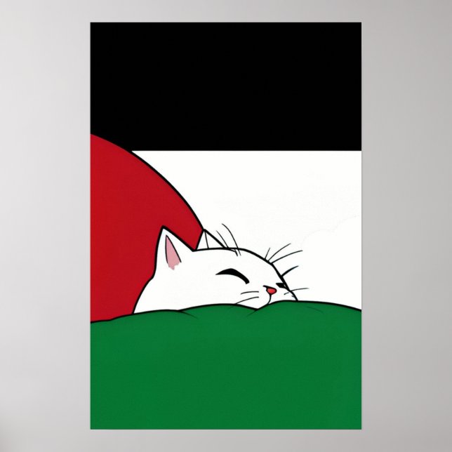 FRITT PALESTINSKT Flagga Poster (Framsidan)
