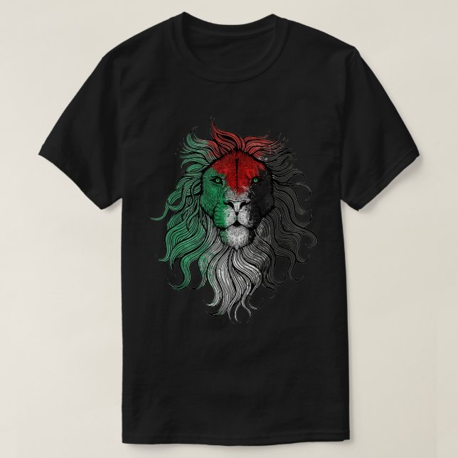 Fritt palestinskt lejon t shirt (Design framsida)