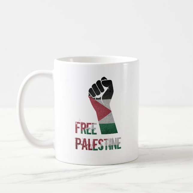 fritt palestinskt palestinskt flagga kaffemugg (Vänster)