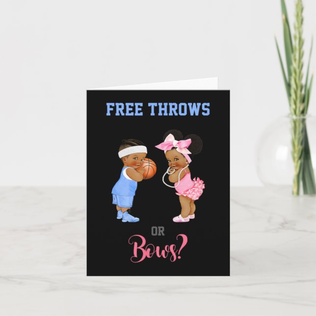 Fritt pil eller Bows Basketball Baby Kort (Framsida)
