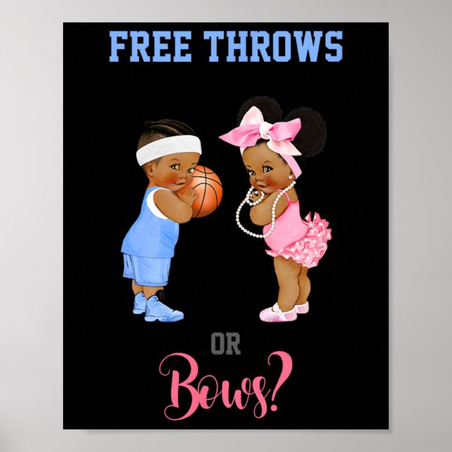 Fritt pil eller Bows Basketball Baby Poster (Framsidan)