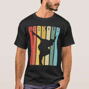 Fritt rinnande hopp för Retro Parkour gåvastad T Shirt