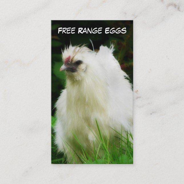 Fritt spänna ägg lagrar eller hönafågeln visitkort (Framsida)