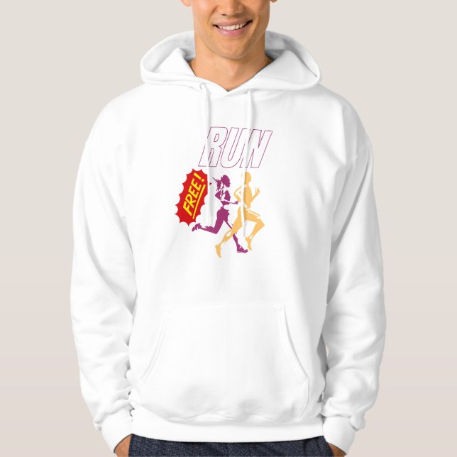 fritt springa hoodie (Framsida)