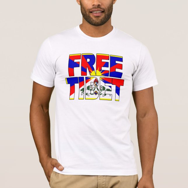 Fritt Tibet brevsnitt från flagga Tröja (Framsida)