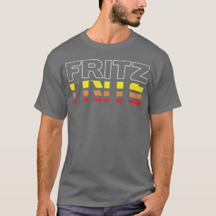 Fritz Förnamn Rolig Vintage Solnedgång Fritz famil T Shirt