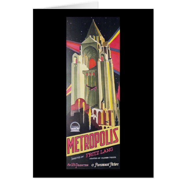 Fritz Lang metropolis Hälsningskort (Framsidan)