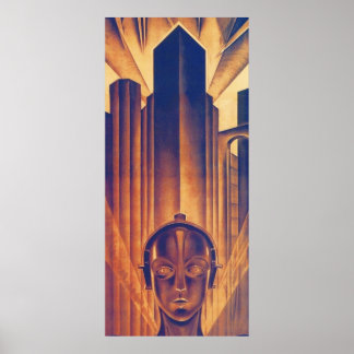 Fritz Lang METROPOS 1927 Science fiction Film VI Poster