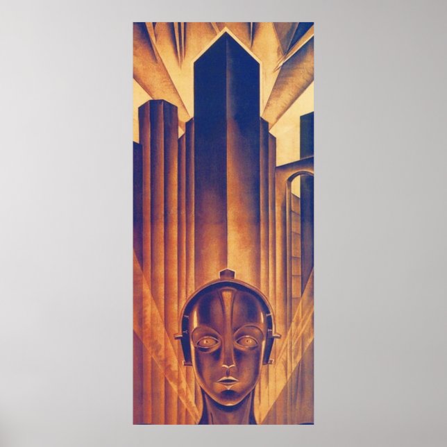 Fritz Lang METROPOS 1927 Science fiction Film VI Poster (Framsidan)