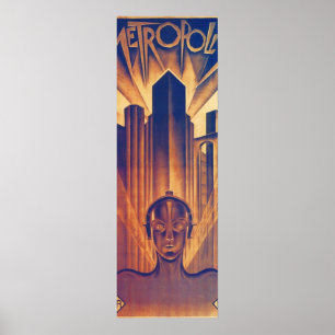 Fritz Lang METROPOS 1927 Science fiction Film VI Poster