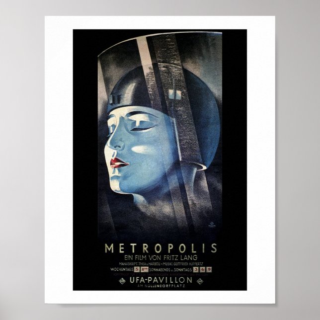 Fritz Lang's Metropolis (1927) Poster (Framsidan)