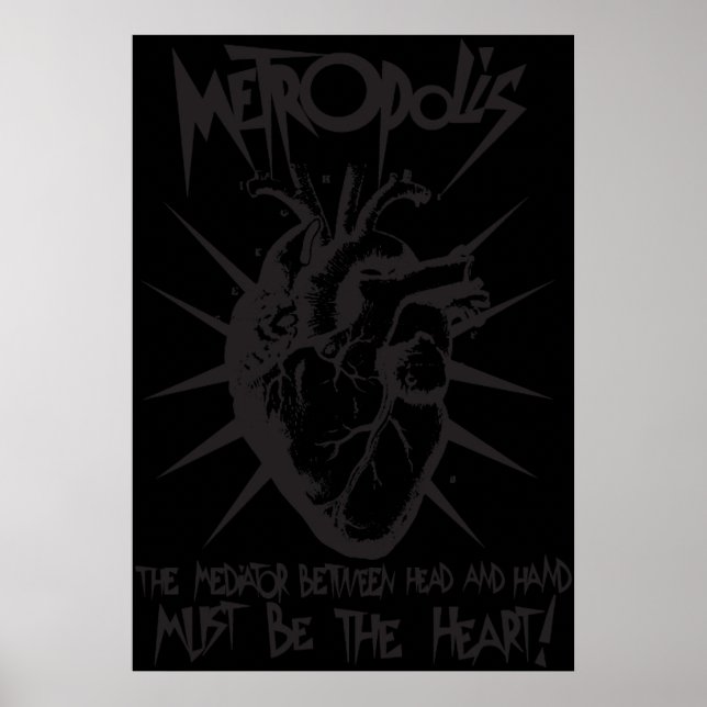 Fritz Langs Metropolis Mediator mellan Hand Poster (Framsidan)
